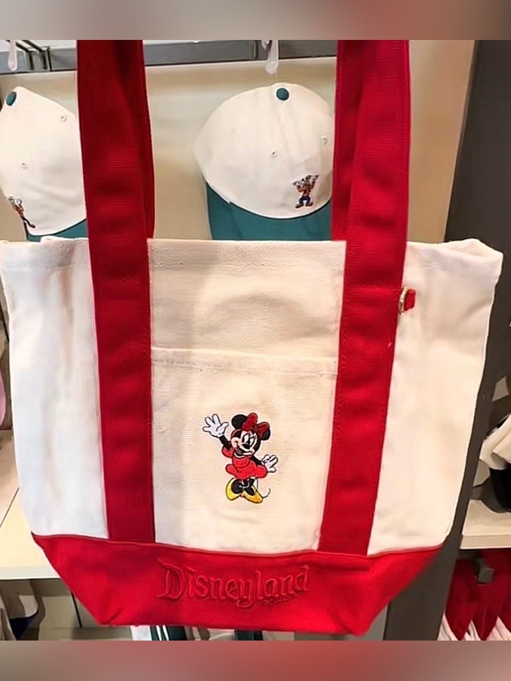 Disneyland Minnie Mouse Red & White Canvas Tote
